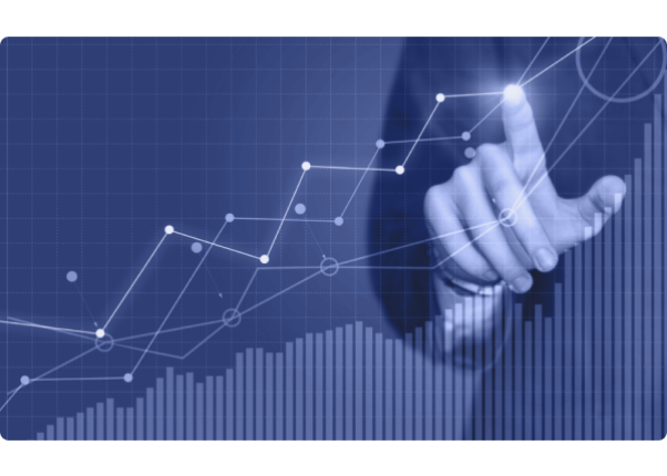 Hand guiding upward chart